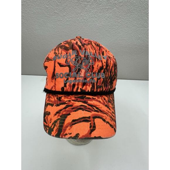 Cobra Caps Snapback Trucker Hat Orange Camo Sugar Valley Social Club Loganton PA - Picture 1 of 8